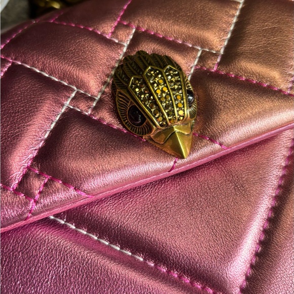 Authentic KURT GEIGER LONDON Quilted 2 tone leather convertible Crosby/shoulder - Picture 3 of 16